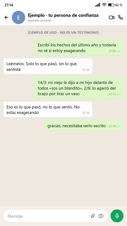 Ejemplo de uso: escribir los hechos para contestar «¿y si exagero?»