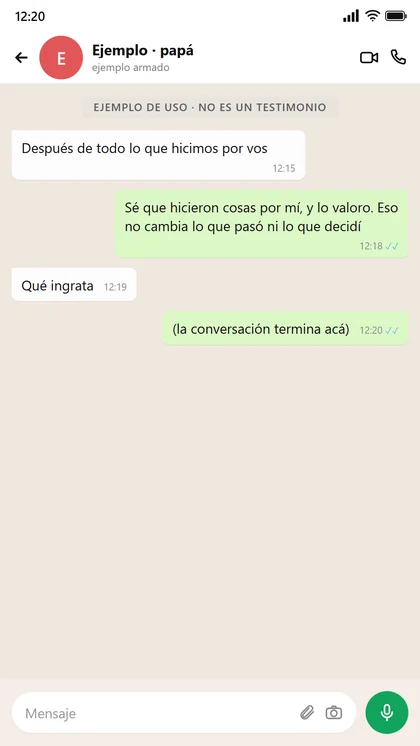 Ejemplo de uso: la respuesta a la culpa