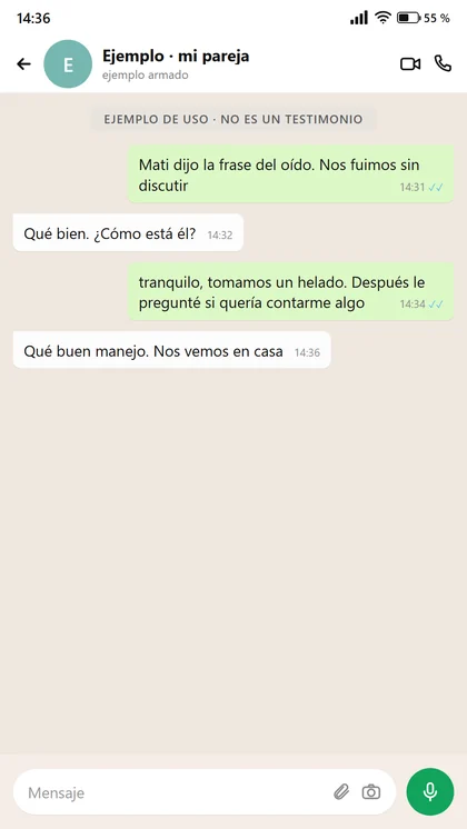Ejemplo de uso: la palabra clave con los chicos